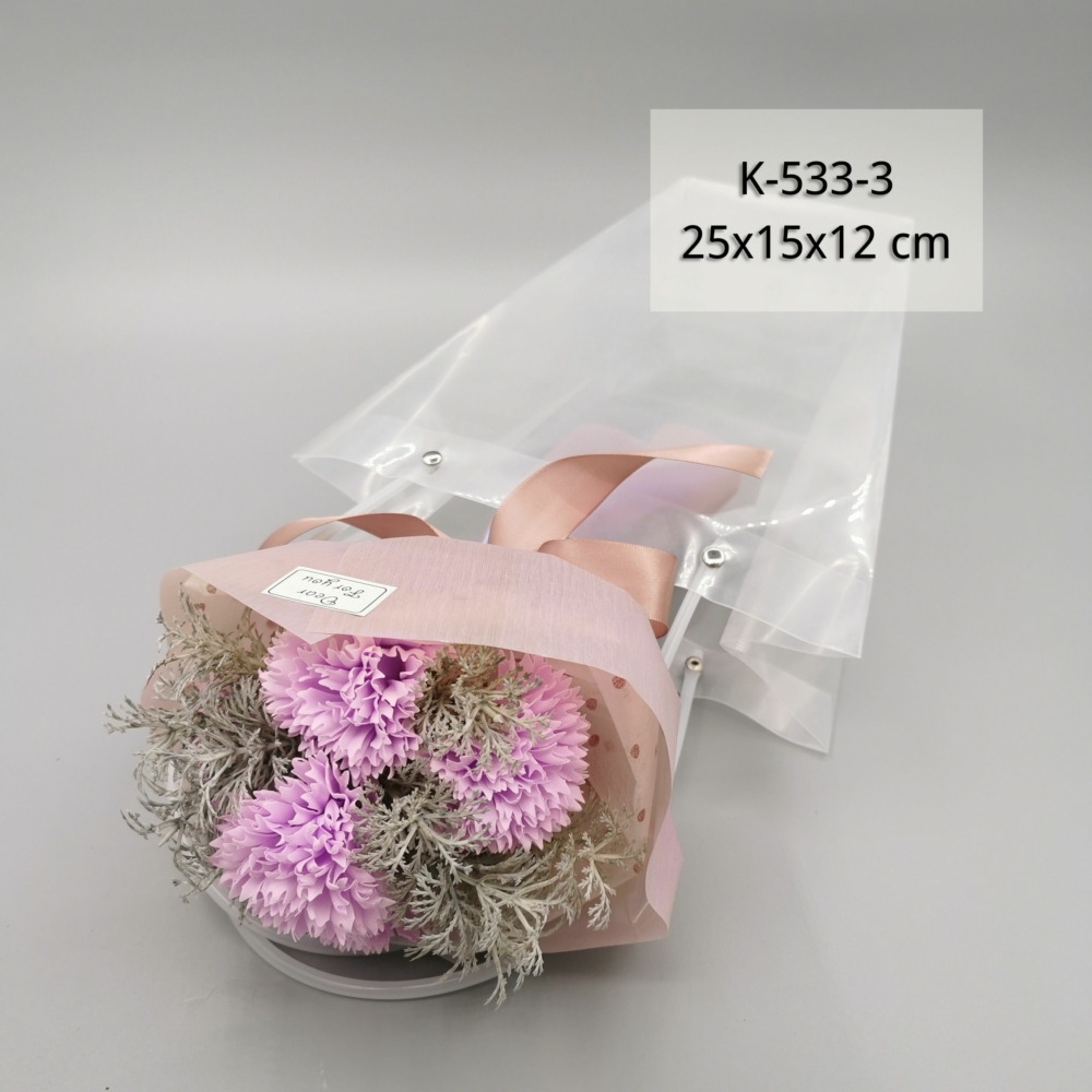 K-533-3 Szappanszegfű csokor virágtáskában