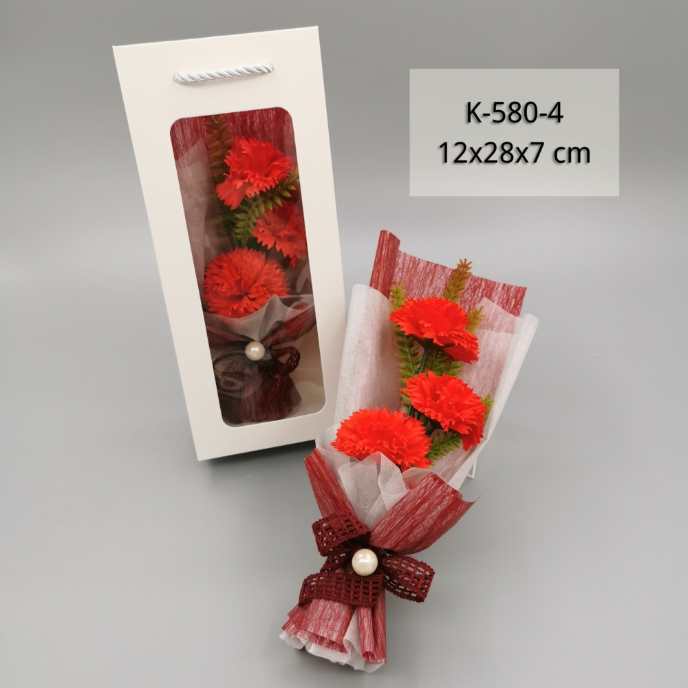 K-580-4 Szappanszegfű csokor virágtáskában