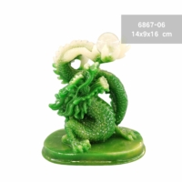 6867-06 zöld sárkány szobor