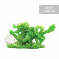 6867-11 zöld sárkány szobor