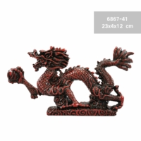 6867-41 piros sárkány szobor