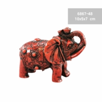 6867-48 piros elefánt szobor