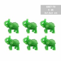 6867-70 zöld  elefánt szobor